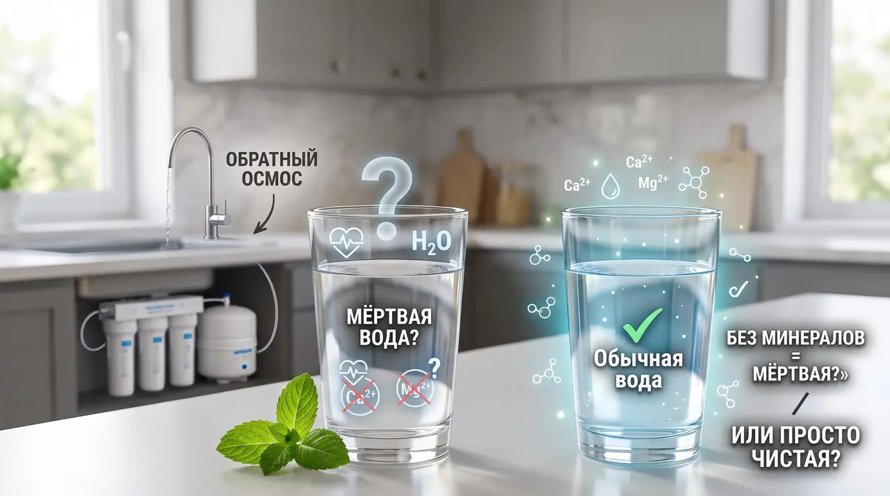 Правда ли, что вода после осмоса «мёртвая»